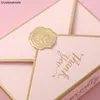 Presentförpackning 100/50 st Simple Creative Bronzing Box Packaging Envelope Form Wedding Candy Påsar Birthday Party Cosmetic Boxgift
