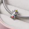 925 Sterling Silver Dange Charm Fashion Prince Prinses Girl Sister Beads Bead Fit Pandora Charms Bracelet Desy Sieraden Accessoires