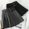 Heliar JK Preppy Pleated GreyA-Line Mini Wide Leg Harajuku Spring Skirts for Women 210315