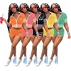 女性のためのジョギングスーツ2ピースパンツ衣装のトラックスーツ2022春と夏の半袖文字プリント野球ショーツセット