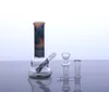 4 pouces en verre mini dab bong rasta gréement d'huile colorée w-ax wk-023 joint 10 mm