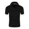 Polo Shirt Casual vaste kleur revers Katoen Blend Korte mouw Formele slijtage Business Verkopende heren 220616