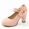 Kinder Kleid Schuhe Mädchen Hohe ferse Für Kinder Prinzessin Sandalen Frau Pumpen Mode Schmetterling knoten Weiblichen fersen Party Weddin