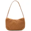 Evening Bags Lamb Like Fabrics Armpit Shoulder Woolen Women's Designer Handbag Ladies