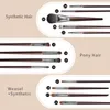 OVW 24 pcs Make Up Kwasten met Zak Professionele Geitenhaar Make-Up Borstel Case Houder Poeder Foundation Brush Set 220601