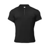 Muscleguys Man Fashion Polo Shirt Casualmente Casualmente Colore Short Shor Slim Men Fitness Homme D220615