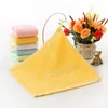 25*25cm Square Wipe Faces Towel Solid Color Children Towel Bamboo Fiber Wiping Hands Towels With Hook Absorbent Face Wash Rag BH6491 TYJ