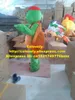 Mascot boneca traje fantasia verde tartaruga mascote traje mascotte tartaruga chelonian chinemys reevesii com pequeno tampão vermelho cara feliz no.2173 fr