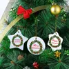 Sublimação em branco pendente transferência de calor cerâmica ornamentos pendurados decoração de árvores de Natal para festa de férias DIY