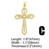 Pendentif Colliers OCESRIO Big Trendy Plaqué Or Cuivre Coeur ECG Croix Pendentifs En Cristal Pour La Fabrication De Bijoux CZ Conclusions Diy Pdta509