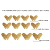 12pcSset Hollow 3d Butterfly Wall Stickers para decoração de casamento Janela da sala de estar Decoração de borboletas de prata dourado 220727