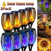 Pezzi Torcia a fiamma solare Luci tremolanti Luce impermeabile Decorazione del giardino Prato esterno Sentiero Cortile Lampade da patio J220531