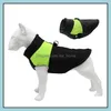 Forniture per abbigliamento per cani Pet Home Garden Ll Abbigliamento Autunno Inverno Gilet caldo Gilet per cani Cappotti con guinzaglio Dhn2F