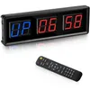 Gym Timerled intervalltimer Digital Countdown Wall Fitness Timer1.5inch -siffror Downup Clock Stoppur för hem 220618