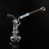 Mini Clear Hookah Set Rökning Glas Bongs Shisha Oljebrännare Percolater Bubbler Pipes Ash Catchers för Bong Små Pott Vattenrör Återvinningsrigg med 10mm Tillbehör