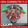 Iniezione per SUZUKI Corpo GSXR 600 750 CC 600CC GSXR750 2011 2012 2013 2014 2015 2016 121No.117 Nuovo rosso 750CC GSXR-750 GSXR600 K11 11-21 GSXR-600 17 18 19 20 21 Fiera ing