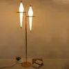 Lampy podłogowe LED PTARD Papier lampa dom Deco nowoczesne złoto stojące do sypialni salon origami lekkie badanie czytanie obok bampy leśniczej