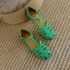 Sandalen vrouwen Romeinse stijl gladiator schoenen echte lederen zomer met gesloten teen gespen riem flats voor bringsandals