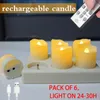 LED -Kerzen mit flackernden Flammen -Timer -Fernbedienung für Hochzeitshäuser -Dekoration Elektrische Kerzen USB wiederaufladbare Tealights 220514