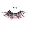 Glitter Shimmery Fluffy Eyelashes 25mm False Eyelash New 3D Color Changing Colorful Glowing Fluorescent Stage Makeup