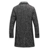 Hommes laine mélanges M-6XL automne coupe-vent mi-long motif manteau chaud haute qualité grande taille mélangé T220810