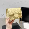 22Ssw Luxury Designer Classic Mini Flap Gold Crush Ball Quilted channell Bags Lambskin Crossbody Purse Adjustable Shoulder Large Capacity Fashion Handbags 17CM