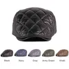 Autumn Winter Berets Hat Men Solid Flat Ivy Peak Caps Women Vintage Warm Newspaper Seller Hat MidAged Cabbie Cap cap Homme J220722