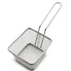 Cuisson Outils De Pâtisserie Mini Friteuse En Acier Inoxydable Servant Panier De Présentation Des Aliments Cuisine Frites Frites Chips Friture Paniers JLA13386