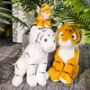 Simulação macia recheada Tiger Kawaii Animal Dolls Plush Toy Toy Tiger Family Pillow Baby Home Decoration Birthday Gift J220729