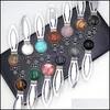 Konst och hantverk Natural Rose Quartz Turquoise Stone Bokmärke smycken tillbehör lärande material sport2010 droppleverans dhjak