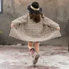 Winter Coat Thick Woolen Jacket Fashion Plaid Kids Ytterkläder Autumn England Teenage Clothes for Girls School 220812