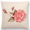 Cushion/Decorative Pillow Lovely Birds Flowers Plants Sofa Case Hummingbird Rose Raspberries Dill Clove Almonds Cushion CoverCushion/Decorat