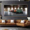 Fahren Auto Poster Wand Malerei Wand Kunst Bilder Für Wohnzimmer Leinwand Malerei Home Decor Leinwand Drucke Vintage Cuadros