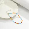 Boho Blue Seed Beads Anklet Bracelet for Women Girls Fashion Summer Beach Handmade Chain Barefoot Ankle Foot Accessories