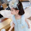 Summer Girls Dress Butterfly Wings Lace Princess Alla moda Festa di compleanno Bambini Abbigliamento per le vacanze per bambini 220426