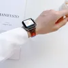 Apple Watches 용 Corlorful Smartwatch 밴드 스마트 시계 밴드 스트랩 시리즈 7 S7 41MM 45MM 범용 아크릴 팔찌 디자이너 시계 스트랩 디자이너 영국