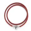 Double layer Braided Leather Bracelet Men Women Magnetic Clasps Charm Bracelets Pulseras Male Female Jewelry GC1220