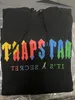 Hoodie Trapstar Full Trainingsanzug Regenbogenhandtuch Stickerei Decoding Kapuzenportesportmänner und Frauen Sportbekleidung Anzug Reißverschluss Hosen Größe XL XL