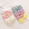 Big Bow Headband Newborn Girl Solid Knitted Hair Bands Topknot High Elastic Kids Braided Headwraps