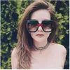 Summer Sunglasses for Woman Unisex Fashion Glasses Retro Generous Frame Women Womens UV400 Titanium red green frame with black glass hot designer luxury g0083#