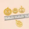 Pendant Necklaces Brass CZ Stone FE Necklace Charms For Jewelry Making Gold Cross Catholic Pdta268Pendant