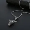 Pendant Necklaces Vintage Gothic Blue Whale Necklace For Punk Men And Women Simple Fish Sweater Chain Accessories Jewelry Elle22