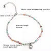 Designer Beach Colorful Double Layer Anklet Small Exquisite Ankle Chain Titanium Beads