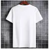 T-shirt da uomo in cotone manica corta uomo moda big size che tocca il fondo t-shirt da uomo top girocollo t-shirt estiva bianca 220323