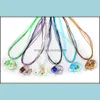 Hangende kettingen hangers sieraden mode handgemaakte murano lampwerk glas 6 kolor olifanten ketting gemengde kleur Dr Dhuz4