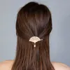 Korea Elegant Pearl Fan-formade hårklipp Rhinestone Hairpins Barrettes Hönsvagnar Hårkläder Kvinnor Sidhårnålsmycken Tillbehör