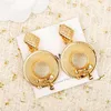 2021 Drop -Clip -Ohrring mit Hutform für Frauen Hochzeit Schmuck Geschenk in 18k Gold plattiert haben Schachtel Stempel PS4641332R