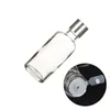 Emballage vide Bouteille transparente en verre Épaule ronde Couvercle en aluminium argenté avec bouchon Récipient d'emballage cosmétique portable rechargeable 5 ml 10 ml 15 ml 20 ml 30 ml 50 ml 100 ml