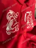 22ss Designers Hooded Jackets Men Women Paris Red girl embroidery Woolen Lapel Neck Streetwear white blue black S-XL