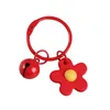 Anahtarlık Moda Pvc Çiçek Anahtarlık Backpack Charm Keyasyon Anahtar Zincir Aksesuarları Kızlar İçin Sevimli Hediyeler DIY Bells Accessorieskeychains Emel2